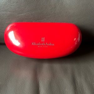 Red Elizabeth Arden New York Eyeglass Sunglasses Case